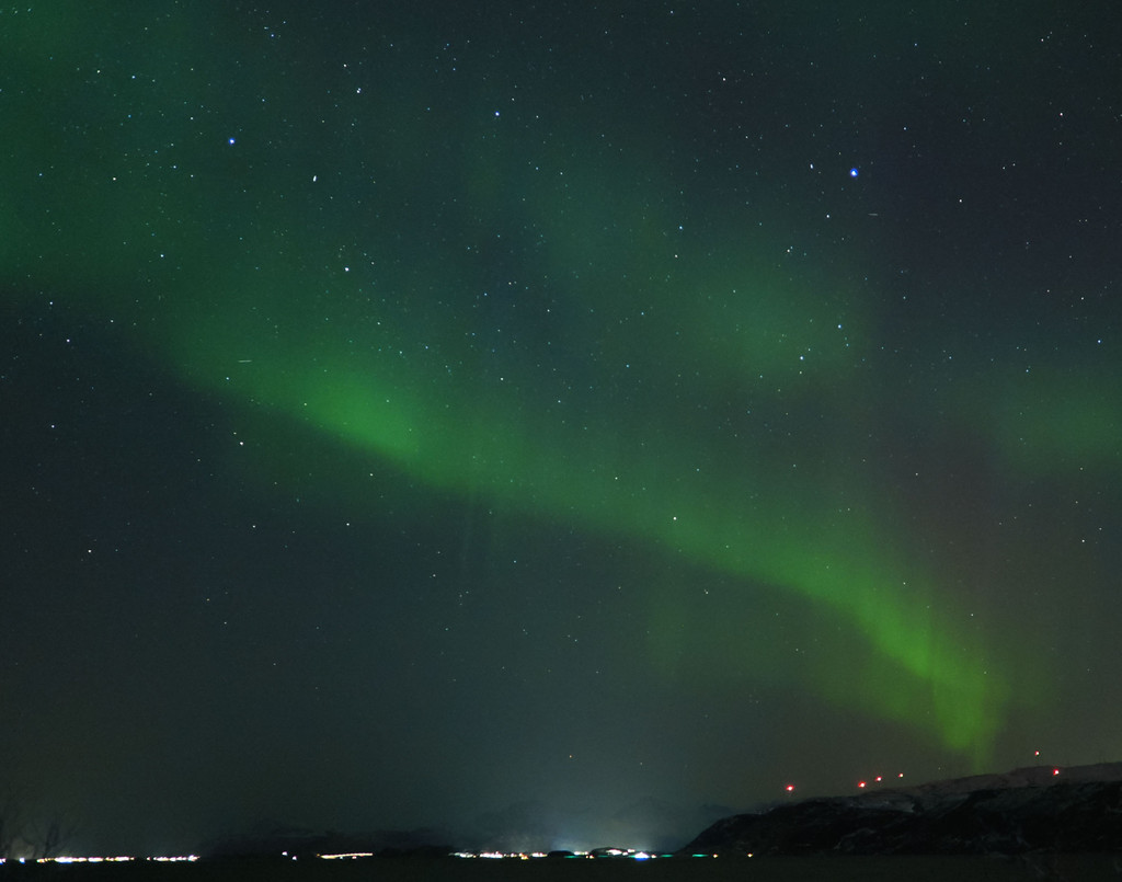 Vangshamn, Botnhamn, Troms, Norvège. 23 mars 2025, 22:22.© Tobias Bührer 2025